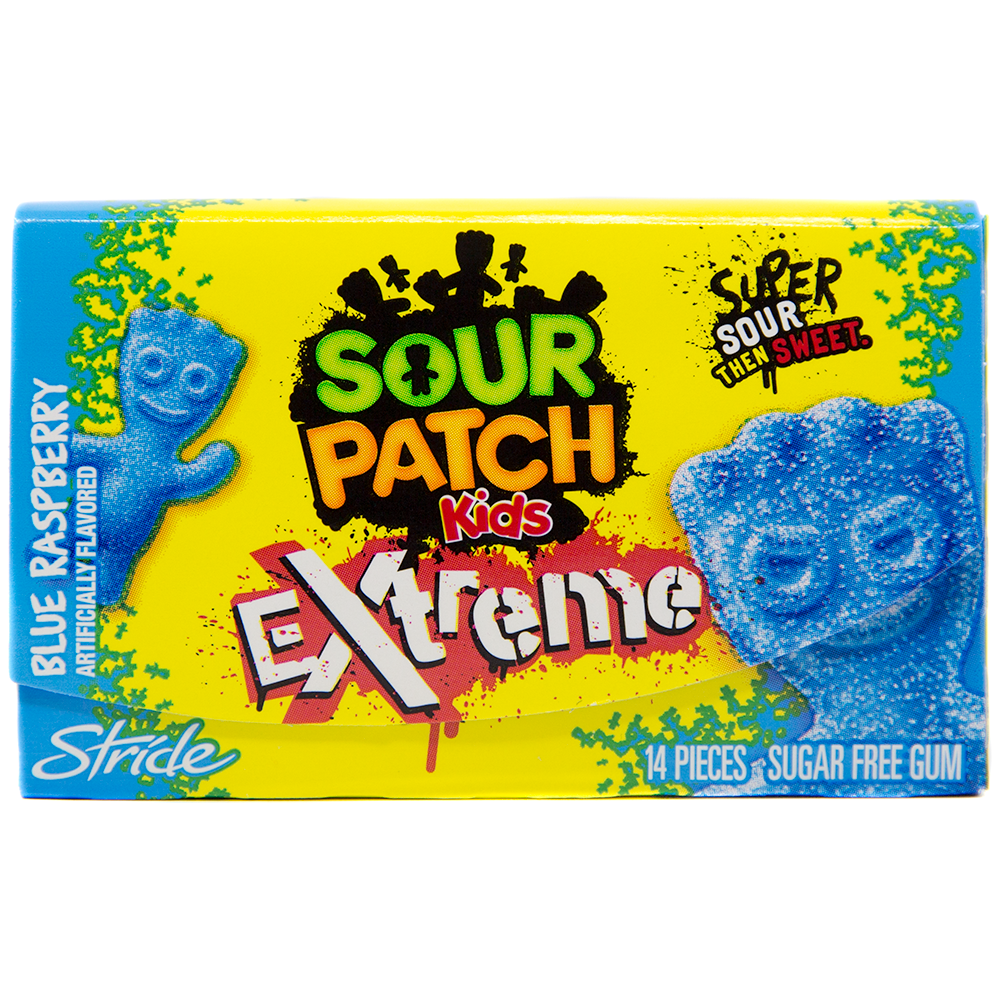 Stride Sour Patch Gum Extreme Blue Raspberry 26g 