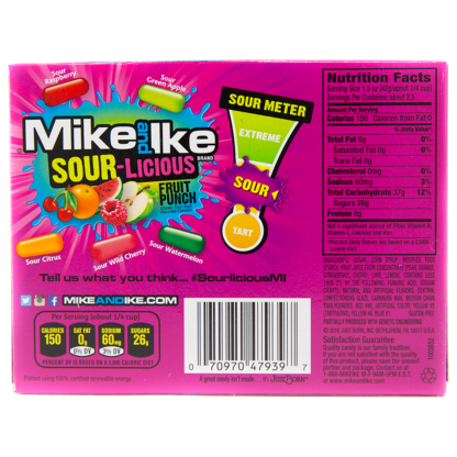 Mike & Ike Sour-Licious Fruit Punch 102g
