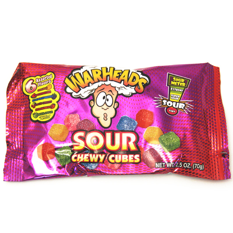 Warheads Sour Chewy Cubes 70g